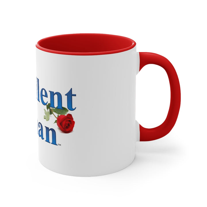 Mug 11oz White/Red Rim & Handle